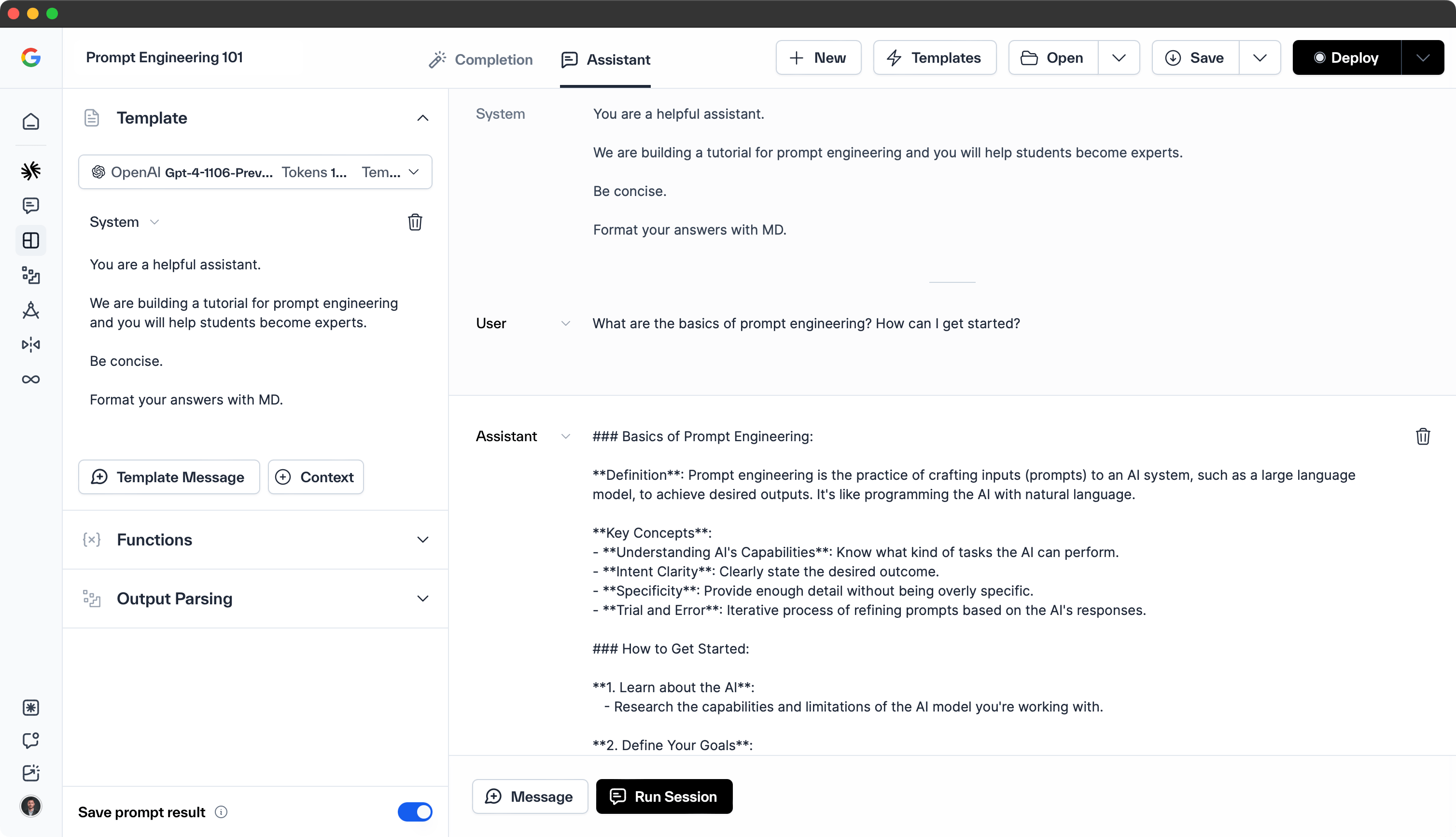 Klu Studio LLM Playground